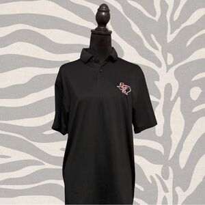 Under Armour Polo Unisex Black Size Small Texas Tech Logo Texas Flag